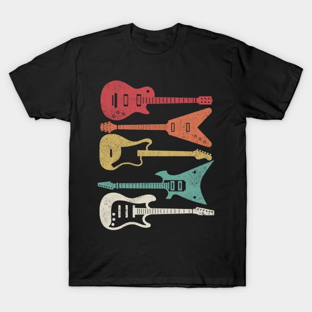 Vintage Retro Guitar Rocker Guitarist Player Gift Grunge T-Shirt by Blink_Imprints10